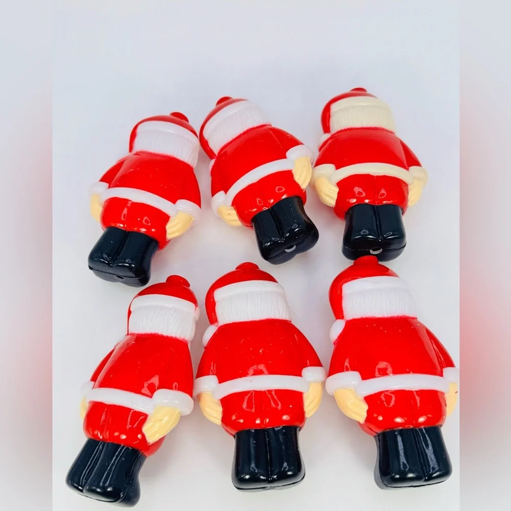 Vintage Santa Claus Blow Mold String Light Covers Only Christmas Lot Of 6